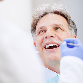 Older man in dental chair