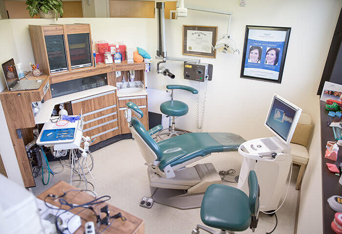 High tech dental patient treament area