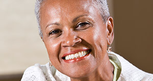 Older woman with a whole healthy smile