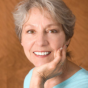 Older female patient with gorgeous smile